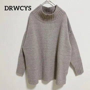 a526 [도로시즈] 니트 오버 사이즈 무지 캐주얼 브라운 스웨터 L