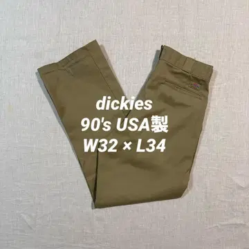 90s USA제 dickies 카키 워크 팬츠 W32 L34 구제 의류