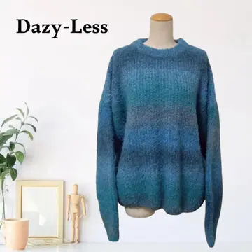 zC232 [ M ] Dazy-Less 니트 스트레이트 실루엣