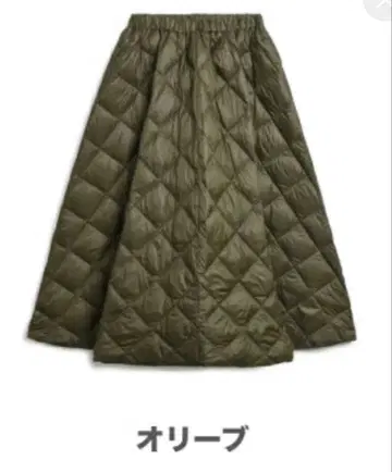 TAION 올리브 플레어 롱 스커트 L