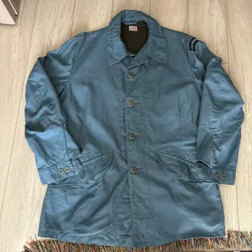 70s 전반기 택 스웨덴군 밀리터리 자켓 민간 방지 조직 블루