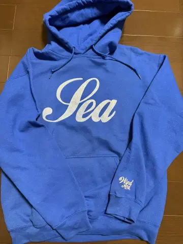 WIND AND SEA 블루 후드티 S 사이즈