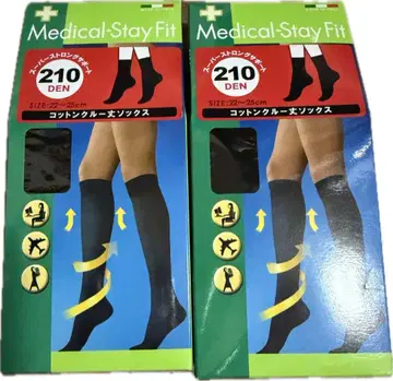 메디컬 스테이핏 코튼 크루 삭스 210