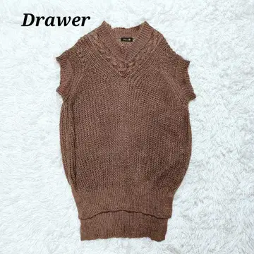 드로어 린넨 니트 린넨 100% 베스트 빅 실루엣