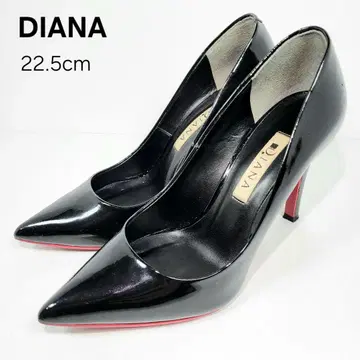 [ 새상품급 ] 다이애나 펌프스 22.5cm 레드 밑창 에나멜 블랙