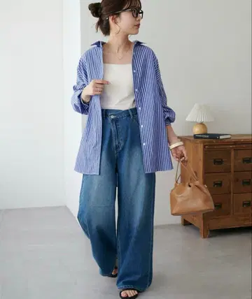 라이트 온스 데님 와이드 팬츠 택 포함 새상품