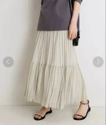 IENA 조젯 티어드 플리츠 스커트