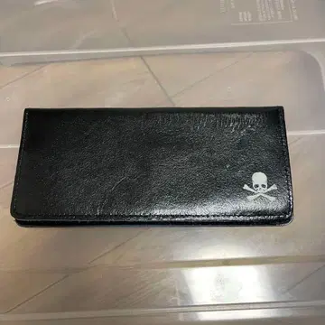 GANGSTERVILLE 천연 가죽 스컬 모티브 장지갑 블랙