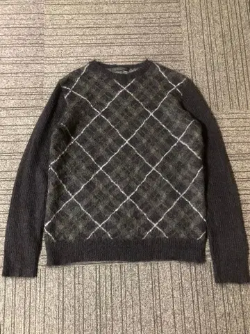 00s 모헤어 70% 아가일 니트 사이즈 2 lounge lizard