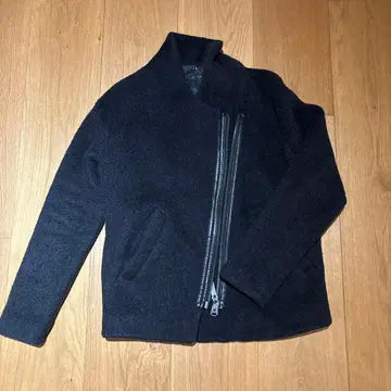 덴함 여성용 울 자켓 지퍼 소가죽