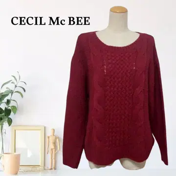 zC233 [ M ] CECIL Mc BEE 긴팔 무지 크루넥 스웨터