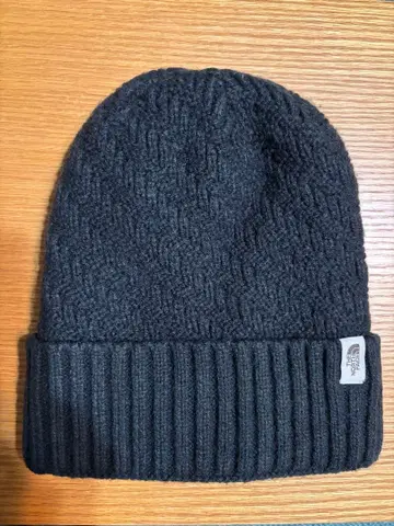 The North Face 블랙 니트 모자 플리스 안감