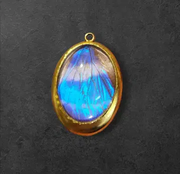 [ 나비 특가 ] 정품 키프리스 모르포 나비 목걸이 탑