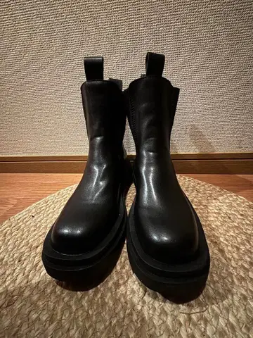 부츠 가죽 블랙 여성용 25cm