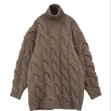 CLANE 빅 케이블 오버 니트