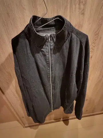 블랙 데님 집업 자켓