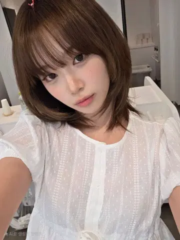 FANCY CLUB 쉘링 퍼프 블라우스 (화이트)