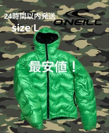 00s O'Neill 후드 부착 다운 자켓 그린 y2k 새상품급