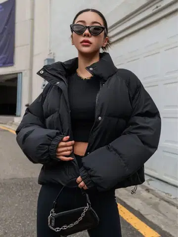 블랙 다운 자켓