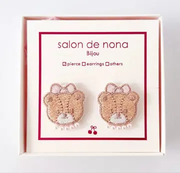 타이니참 자수 귀걸이