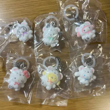산리오 캐릭터 후와후와 스노우 메지루시 액세서리 컴프 전 6종