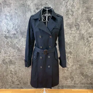 내추럴 뷰티 베이직 트렌치코트 더블 브레스트 블랙(M)