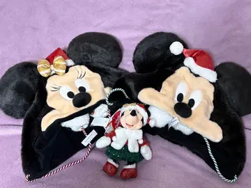 디즈니 크리스마스 미키 미니 팬캡 세트 인형 배지