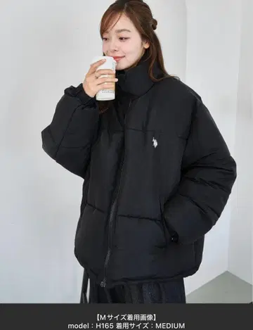 블랙 다운 자켓 M 사이즈