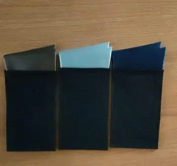 남성용 포켓 치프 경사 있음 더블 스퀘어 3종 세트