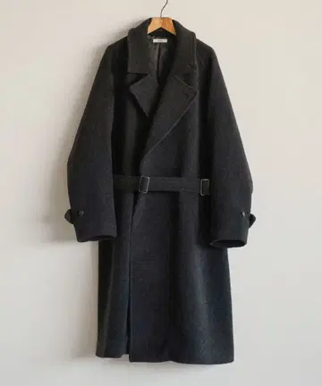 Shiun TIELOCKEN MELTON COAT CHARCOAL S