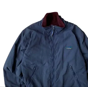 90s L.L.Bean 웜업 자켓 네이비 안감 플리스