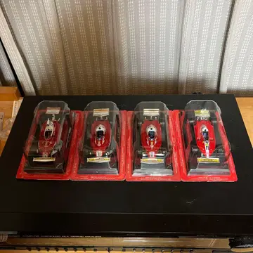 빨간색 페라리 F1 미니카 4대 세트