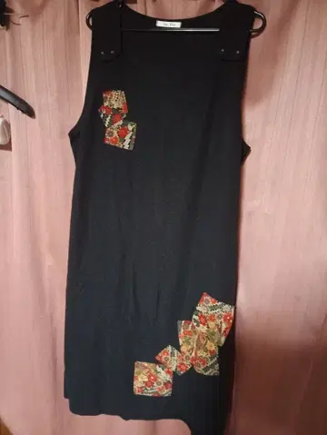 르리스 le lis 슬리브리스 원피스 크레이프 원단풍 일본풍 패턴