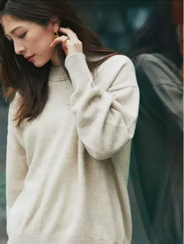 일본제 리브 드와 울 크루넥 니트 스웨터 F