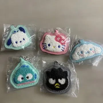 산리오 사가 자수 키링 세트 5개