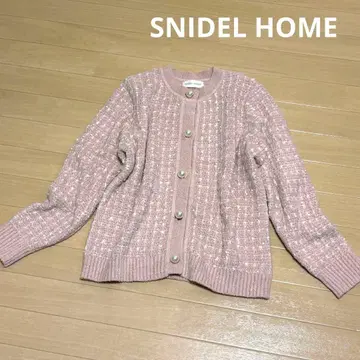 SNIDEL HOME 트위드 펄 버튼 가디건