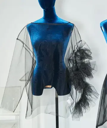 MARGE 튤 블라우스 상의 CITY SHOP