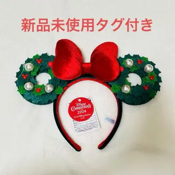 [ 미사용 새상품 ] 디즈니 크리스마스 2024 머리띠 리스