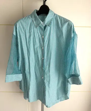 개버딘 K.T 스트라이프 오부 소매 셔츠