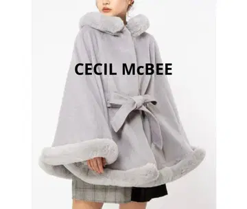 CECIL McBEE 세실 맥비 판초 케이프 코트 그레이 F