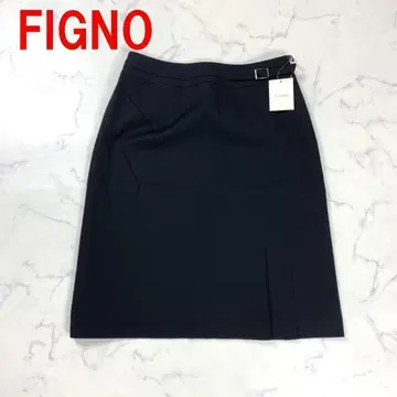 A3176 택 포함 새상품 피그노 미디 스커트 면 안감 있음 블랙 40