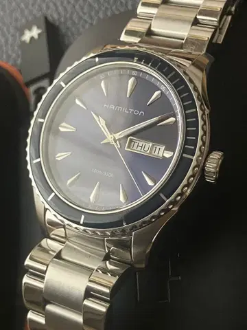 [ 깨끗한 ] 해밀턴 손목시계 씨뷰 데이데이트 H37551141