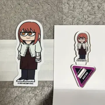 [체인소 맨 레제 편] 회장 한정판 지로리 아크릴 스탠드 스티커 마키마