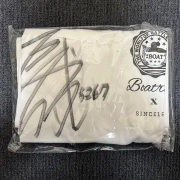 보트 레이스 이시모토 히로무 사인 포함 T셔츠  토트백 포함