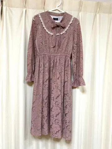 evelyn 레이스 리본 롱 원피스