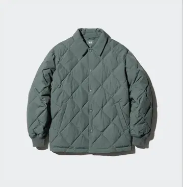 Uniqlo 퍼프 테크 퀼팅 자켓 블루종 카키 그린