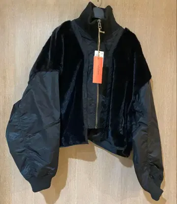 차오패닉 etsinta 퍼 절개 숏 스탠드 자켓