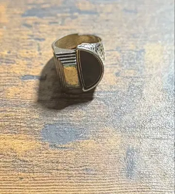 기하학 패턴의 실버 반지 정가 28000엔