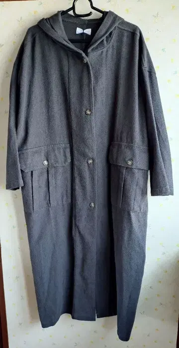 hagumu 하그하그 후드 부착 롱 코트 프리 사이즈