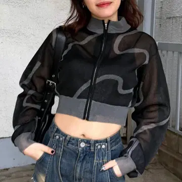 스파이럴 걸 라인 아트 시어 블루종